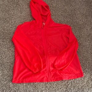 Lane Bryant Red Hooded Zip Jacket